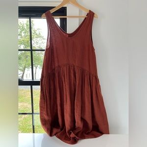 NotPerfectLinen Linen smock dress OSAKA (Volume) / Oversize